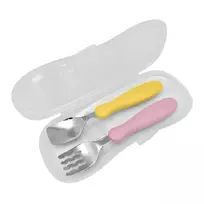 Gerlach Stalo įrankiai EDISONmama, nuo 18 mėn. su dėklu MANGO/PEACH, KJ2833