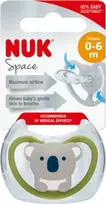 NUK 730331 čiulptukas 0-6m SPACE silikonas 1vnt