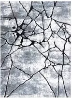Kilimas 80 × 150 cm, pilkos ir mėlynos spalvos VERS CRACKS