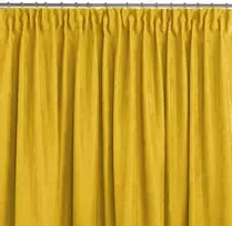 Homede Užuolaidos iš čenilo garstyčių spalvos 420×270 cm