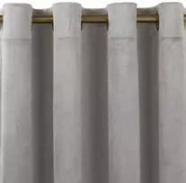 Homede Užuolaidos VELVET EYELETS G pilkos spalvos 200 × 225 cm
