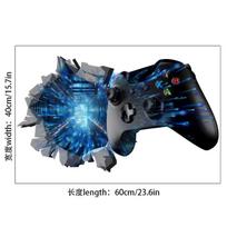 3D Broken Wall Hole Art Gamer Gamepad Vinyl Mural Stickers for Home Room Bedroom Play Zone Decoration