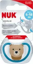 NUK 736385 čiulptukas 6-18m SPACE silikonas 1vnt