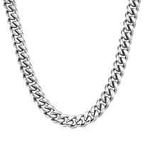 Punk  10mm Cuban Link Chain Necklaces Male Thick Gold Silver Color Stainless Steel Heavy Chain for Men Party Jewelry Gift 50cm