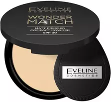 Eveline Cosmetics Wonder Match Matt presuota kompaktiška pudra 02 Vidutinė rusvai gelsvas, 8 g
