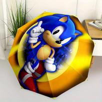 Sonic the Hedgehog Classic Logo  Umbrella, Portable 3 Fold Compact Umbrella for Men & Women,S26