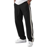 Men's Striped Casual Sweatpants Lightweight Drawstring Waist Gym Trousers L juoda