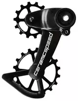 Galinio pavarų perjungėjo ratukų komplektas CeramicSpeed Oversized X for SRAM Eagle AXS Alloy 607 stainless steel juodas (107002)