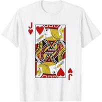 Jack of hearts Tshirt Blackjack Cards Poker 21 JTee shirt T-Shirt S balta
