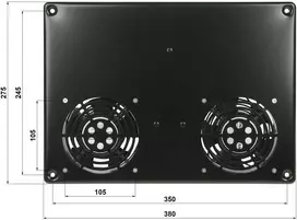 Delta VENTILIATORIŲ SKYDELIS EPRADO-A19-2W RACK SPINTAI