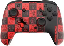 PDP REMATCH GLOW Belaidis valdiklis skirtas Nintendo Switch | Super Mario Icon | Juoda/Raudona