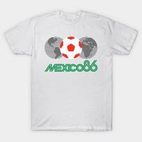 Men Black Print T-shirt Mexico 86 No-Cut Transfer Paper Print Cotton Tshirt M balta