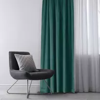 Homede Užuolaidos 135×270 cm iš aksomo tamsiai mėlynos
