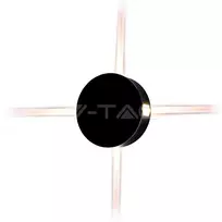 4W LED sieninis šviestuvas, apvalus, juodas, IP65, 4000K