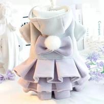 Winter Dog Dress Tutu Girl Dog Clothes Coat Outfit Yorkie Pomeranian Shih Tzu Maltese Yorkshire Poodle Bichon Pet Clothing 2025 XS（old） violetinė