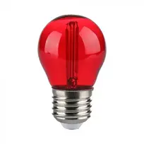 V-tac 2W LED filamentinė lemputė, E27, G45, raudona šviesos sp.