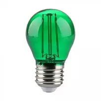V-tac 2W LED filamentinė lemputė, E27, G45, žalia šviesos sp.