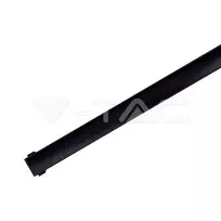 V-tac LED paviršinis profilis, juodas, 2m, su dangteliu ir montavimo priedais