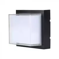 V-tac 12W LED sieninis šviestuvas, juodas, 3000K, IP65