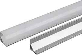V-tac LED kampinis profilis su dangteliu ir montavimo priedais, sidabro sp., 2m