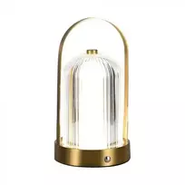 V-tac 1W LED įkraunamas stalinis šviestuvas, aukso sp. korpusu, 3000/6000K, dimeriuojamas