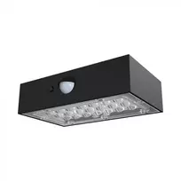 Bikuvalt 3W LED paviršinis šviestuvas su saulės baterija ir judesio davikliu, juodas, 3000/4000K