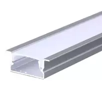 V-tac LED įleidžiamas profilis su dangteliu, sidabro sp., 2m