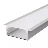 V-tac LED įleidžiamas profilis su dangteliu, sidabro sp., 2m