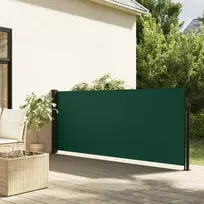 Ištraukiama šoninė markizė, tamsiai žalios spalvos, 120x500cm