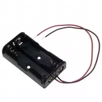Oem Krepšelis 2xAA baterijoms (R6 1.5V) - krepšelis su laidais