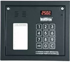 Laskomex CP-2502NR juodas garso skydelis su mini nuomininkų sąrašu ir RFID raktų skaitytuvu