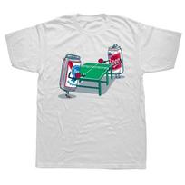 Funny Table Tennis Ping Pong Beer  T Shirts Cotton Graphic Streetwear Short Sleeve Birthday Gifts Summer Style Tshirt Camisetas S