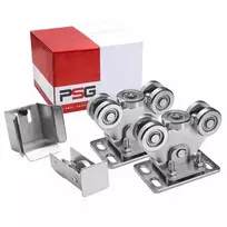 PSS vežimėlio paketas PSG 60.00P.80 stumdomiems vartams, skirtas 80x80x5 mm bėgeliui