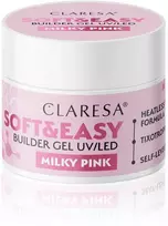 Activeshop Nagų priauginimo gelis Claresa Soft&Easy Builder Gel Milky Rožinė, 90 g