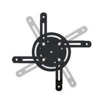 Heavy Duty 4 Leg Projector Brackets Multiple Purpose 4 Prong Projector Stand for Secure Positioning & Vibration Reduction 1