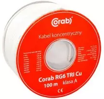 KOAKSINIS KABELIS RG6 TRI Cu CORAB (100m ritė) A klasė