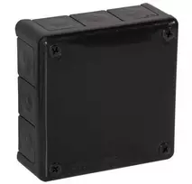 Tuščia ant paviršiaus montuojama dėžutė su 12 įvadų VIPLAST VP-51 Juodas IP55 118x118x46mm 051-05