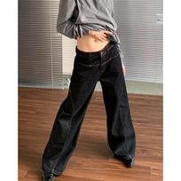 GLYDE Women Jeans High Waist Vintage Straight Baggy Denim Pants Streetwear Y2K American Style Fashion Wide Leg Denim Trouser S