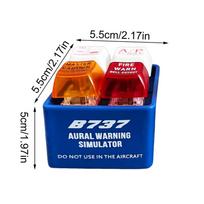 Pilot and Crew Alert Keychain Egpws Warning Sound Simulator Aviation Cockpit Safety Button Glowing Emergency Alert Keychain mėlyna
