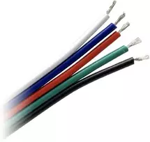 Orno Przewód, RGBW LED juostų kabelis, 5x0.35mm2, 25m