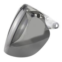 Atviro veido šalmo skydelis Motociklo šalmo burbulinis stiklas 3 spaudžių burbulinis vėjo skydelis Skydelis Anti-UV / Anti-fog Motociklo šalmo stiklas tamsiai pilka spalva