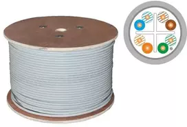 Alantec F/UTP kabelis Cat.5e LSOH B2ca FireHardy 4x2x24 AWG - 500 m 25 metų garantija, laboratoriniai kokybės bandymai (KIF5LSOH500B)