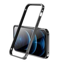 Itin plonas apsauginis rėmelis Aliuminio Metalinis Rėmas Kietas Dangtelis 17 Air 12 13 14 15 16e Pro Max Lydinio Dėklas Coque Juodas Violetinis For iPhone 12 juoda