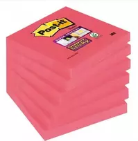 3M Post-it POST- IT super lipni (654- 6SS- PO), 76x76mm, 1x90 kortelės, rausvos