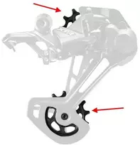 Galinio pavarų perjungėjo ratukų komplektas Shimano RD-M9100