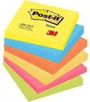Lipnūs lapeliai 3M Post-it® Energetic, 76mmx76mm, 6 vnt.po 100 lapelių