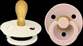 BIBS čiulptukų rinkinys 1 dydis (0 - 6 mėn.) Symmetrical Ivory / Blush
