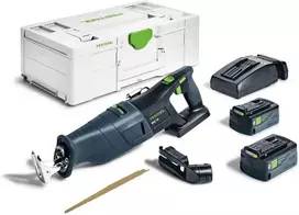 Akumuliatorinis tiesinis pjūklas Festool RSC 18 5,0 EB-Plus; 18 V; 2x5,0 Ah akum.