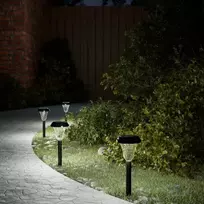 Solar Pathway šviestuvai su smaigaliais, 12vnt., baltos spalvos