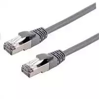 C-TECH kabelis patchcord Cat6a, S/FTP, pilkas, 15m